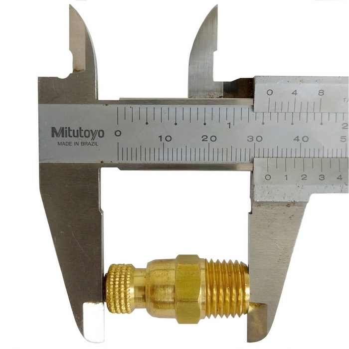 Válvula de segurança ou alívio 40 psi/libras (2,8 bar), rosca 1/4
