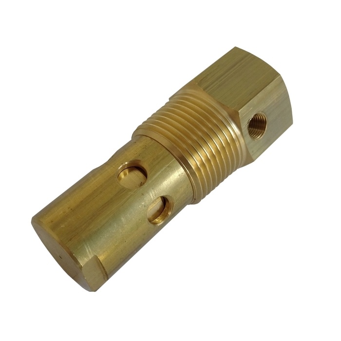 Válvula De Retenção 1" BSPT x 1/2" BSP - W700 Com Pistão Em Latão E vedação de Viton Para Compressor A Pistão. 