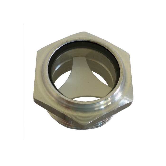 Visor De Nível/Óleo Rosca 3/4" BSP Em Alumínio Com Visor De Acrílico e Vedação Borracha Nitrílica/NBR