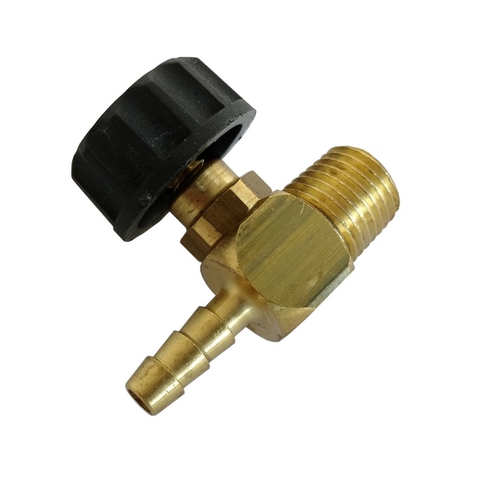 Registro Agulha Espiga 5 mm x Rosca 1/4" NPT (Válvula Agulha)