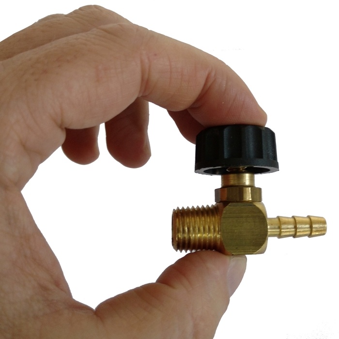 Registro agulha espiga 5,0 mm x rosca 1/4