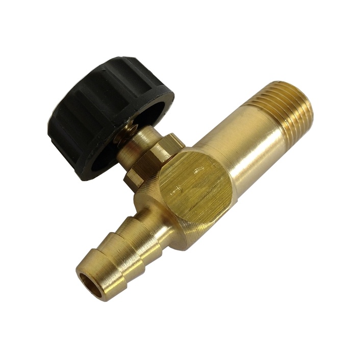 Registro Agulha Espiga 5/16" x Rosca 1/4" NPT - Longo (Válvula Agulha)