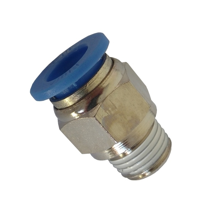Conector reto tubo 10 x rosca macho 3/8