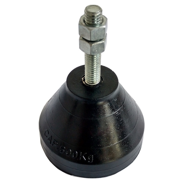 Sapata De Borracha 3/8" Para 600 kg Com Ø 72 mm 