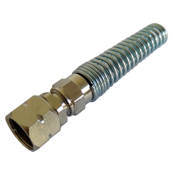 Conexão PHC Para Pistola de Pintura C/ Rosca 1/4" NPS p/ Tubo 9 mm Em Latão Niquelado.