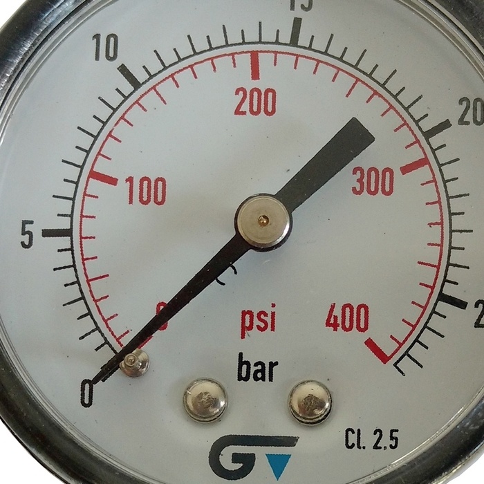 Manômetro vertical 400 psi /16 bar com rosca 1/4