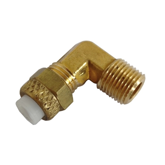 Cotovelo União Tubo 1/4" x 1/8" NPT Em Latão - Poly-flo