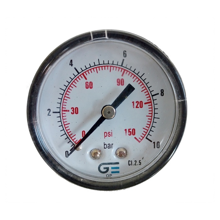 Manômetro horizontal 150 psi/10 bar com rosca 1/4