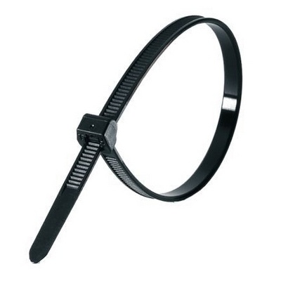 Abraçadeira plástica de nylon 350 x 7,6 Na Cor Preta