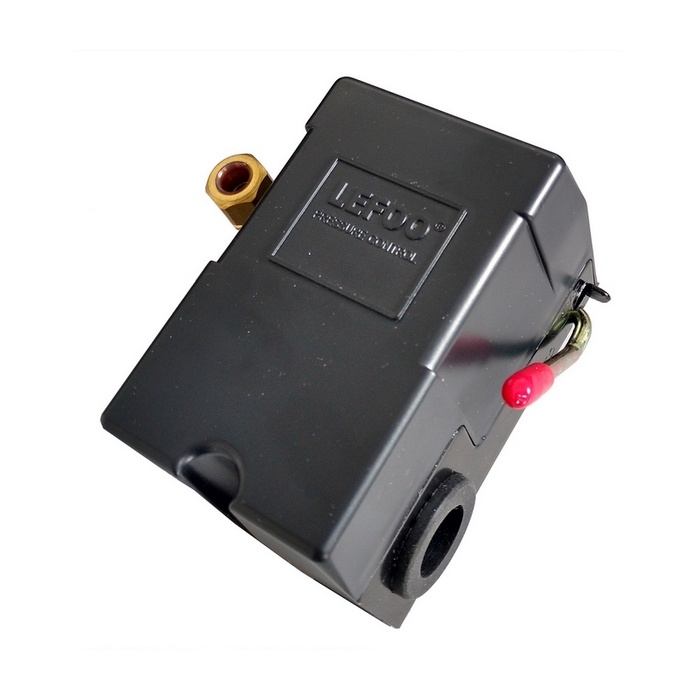 Pressostato LF10 80/125 PSI Rosca 1/4" NPT Com 1 Via E Alívio 1/4" - Lefoo