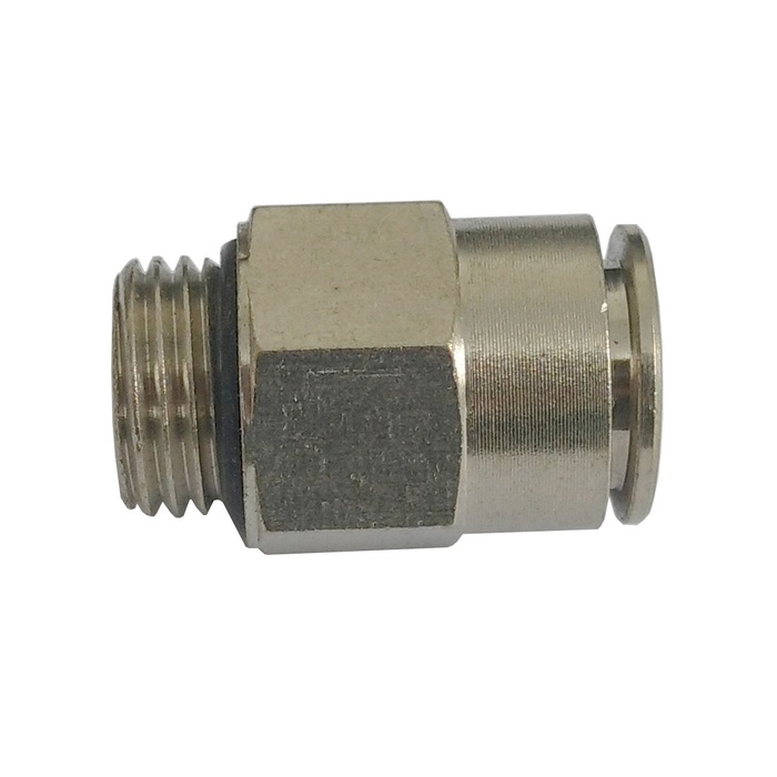 Conector reto tubo 10 x rosca macho 1/4