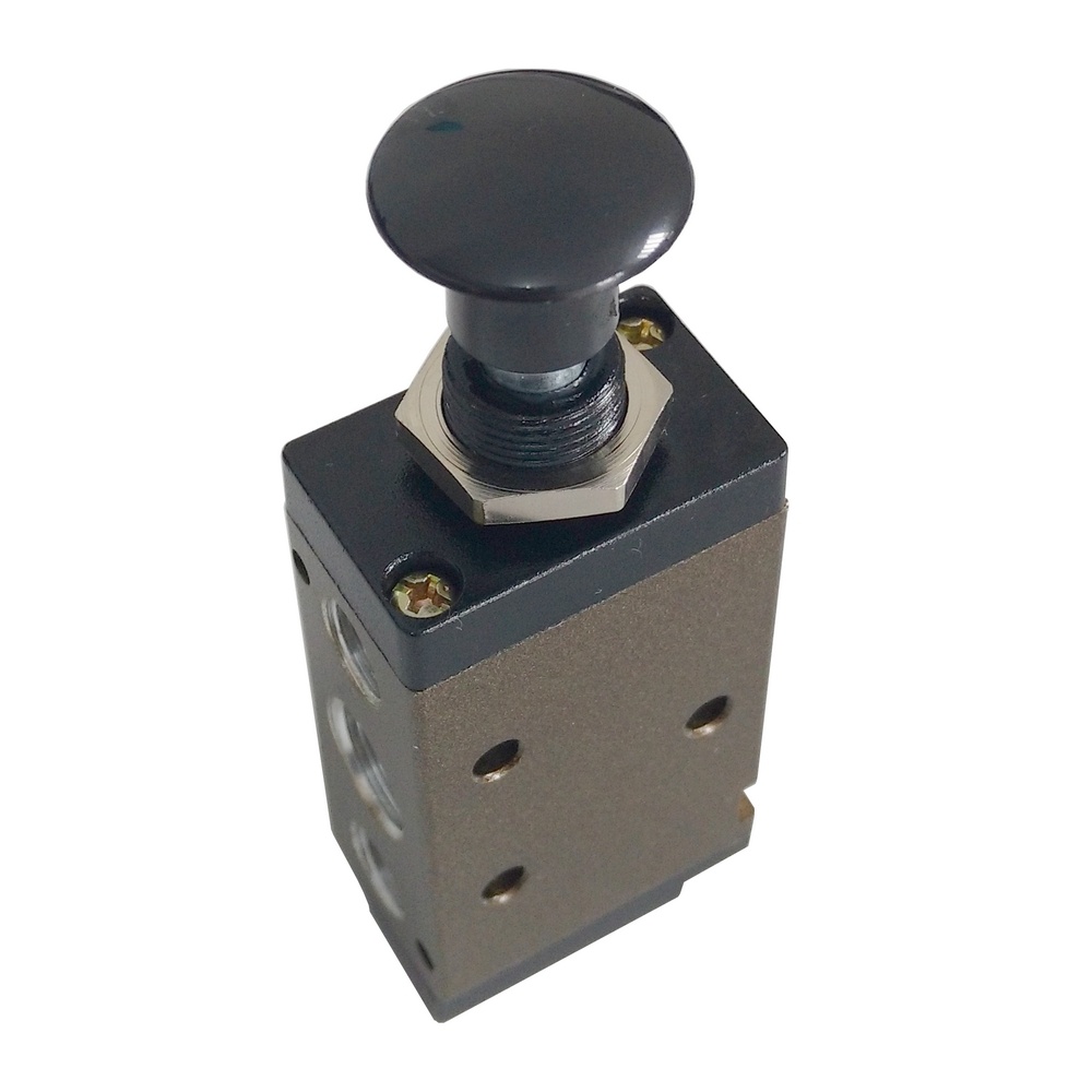 Válvula botão/trava 1/8 5/2 vias