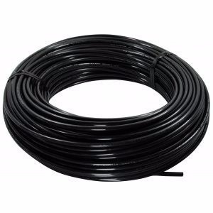 Mangueira ou tubo PU 12 mm x 2,00 em poliuretano na cor preta (Preço por metro)