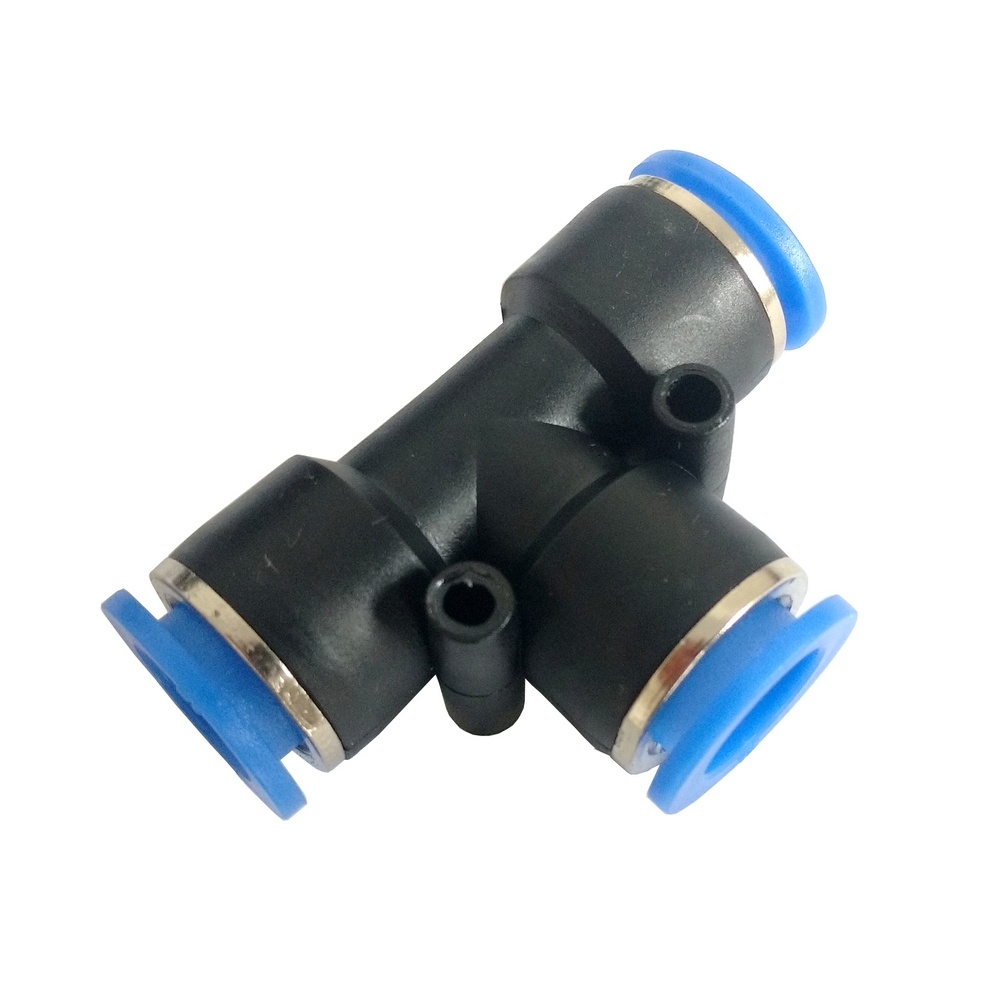 Tee União Tubo 6 - PUT (Conexão Pneumática Instantânea)