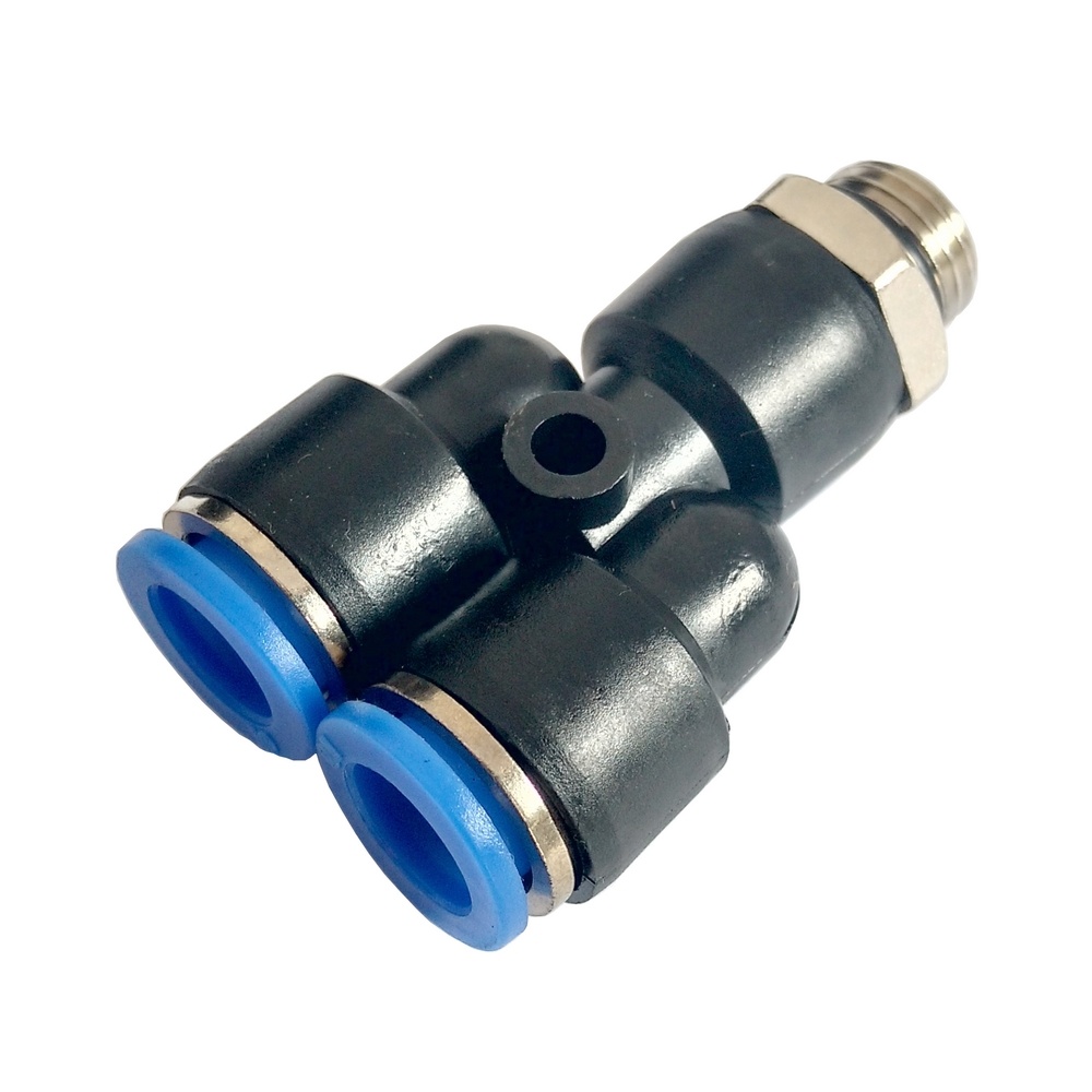 Y Macho Tubo 10 mm x 1/2" BSP - PWT-G (Conexão Pneumática Instantânea)