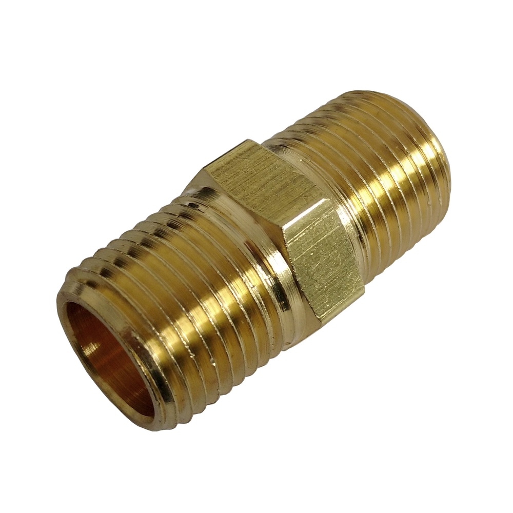 Niple Reto 1/4" NPT Em Latão