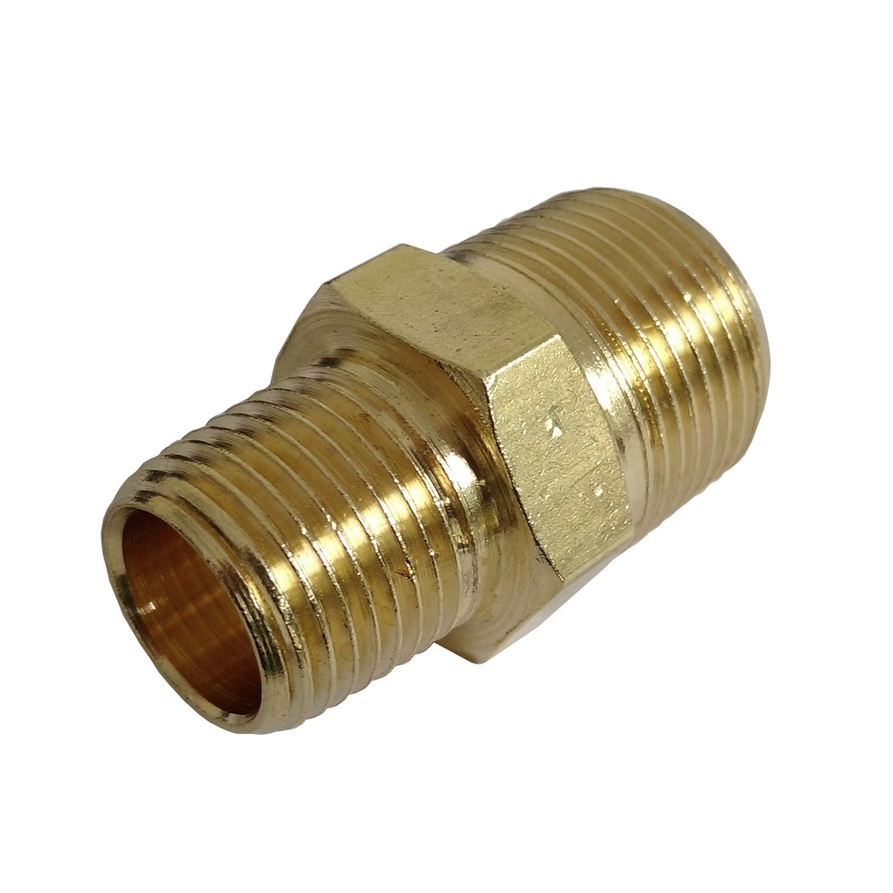 Niple De Redução 1/2" NPT x 1" NPT Em Latão