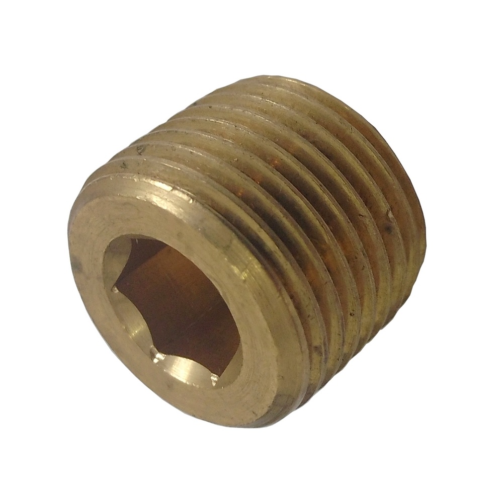 Bujão 1/4" BSPT Com Sextavado Interno Chave 6 mm