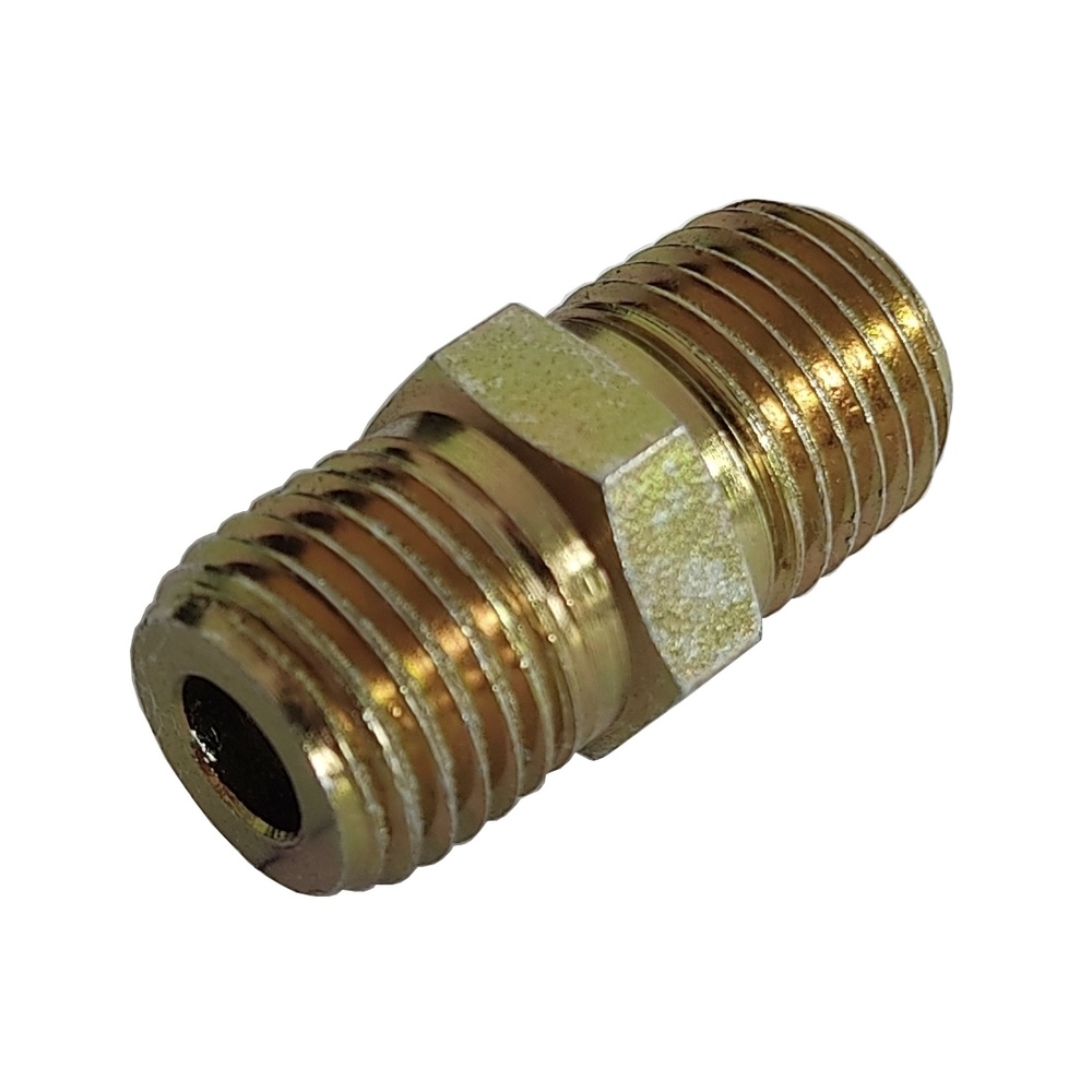 Niple Reto 1/4" NPT Em Aço Zincado