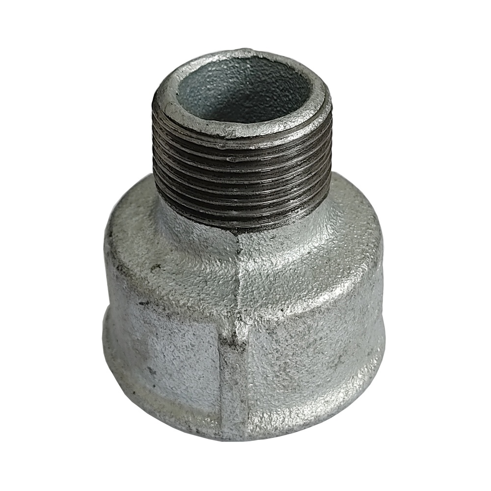 Luva De Redução Macho 1.1/4" x Fêmea 1.1/2" BSP - Galvanizada
