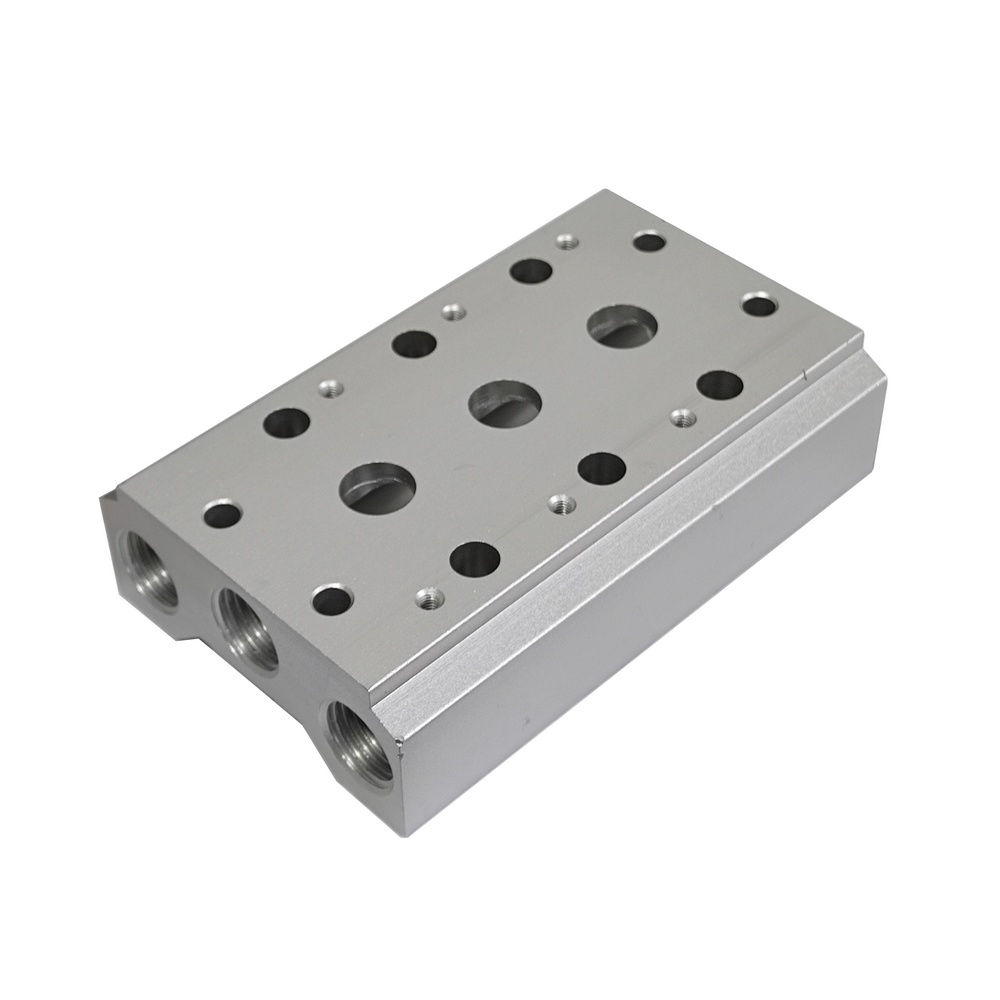 Bloco Manifold 1/4" Para 3 Posições