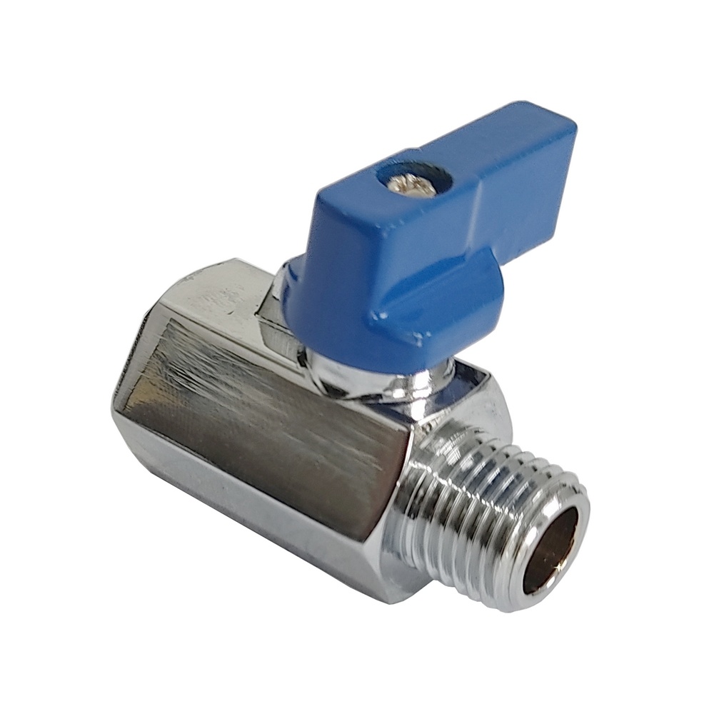 Válvula De Esfera Mini Macho/Fêmea 3/8