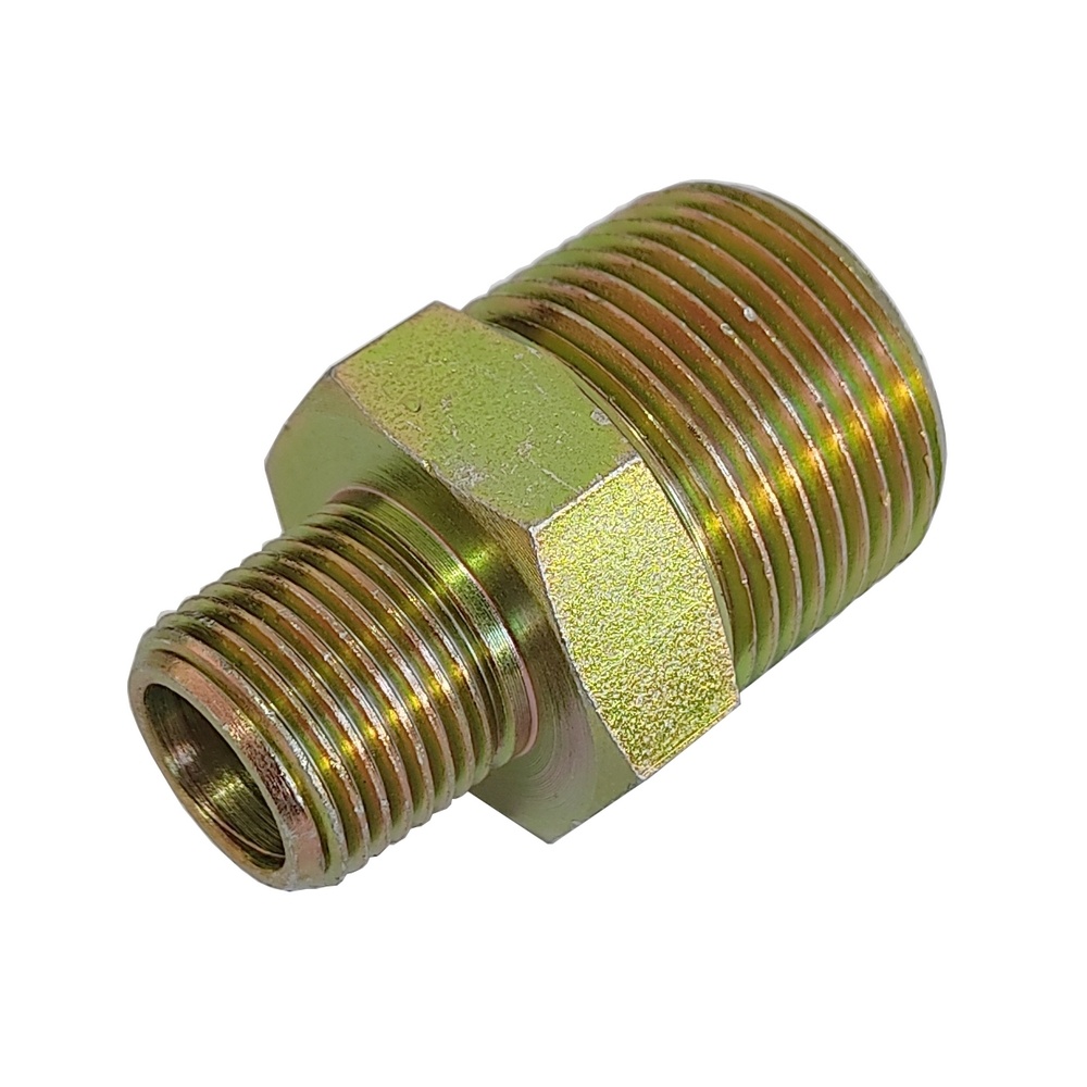 Niple De Redução 1/2" NPT x 1/4" NPT Em Aço Zincado