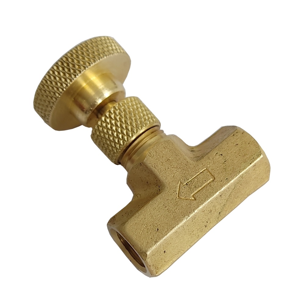 Registro Agulha Rosca Fêmea 1/8" NPT (Válvula Agulha)