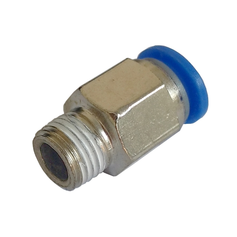 Conector Reto Tubo 10 x Rosca Macho 1/4