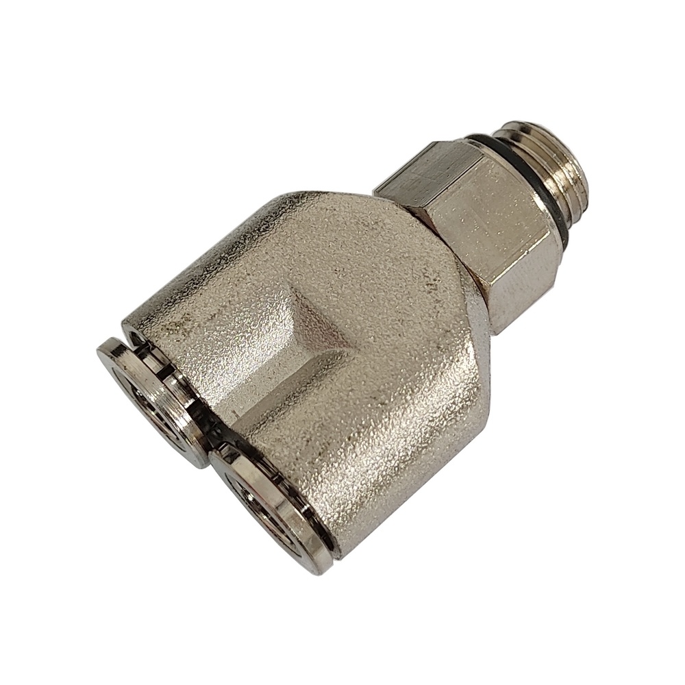 Y Macho Tubo 12 MM X 1/4" BSP - MPWT-G (Conexão Pneumática Metálica)