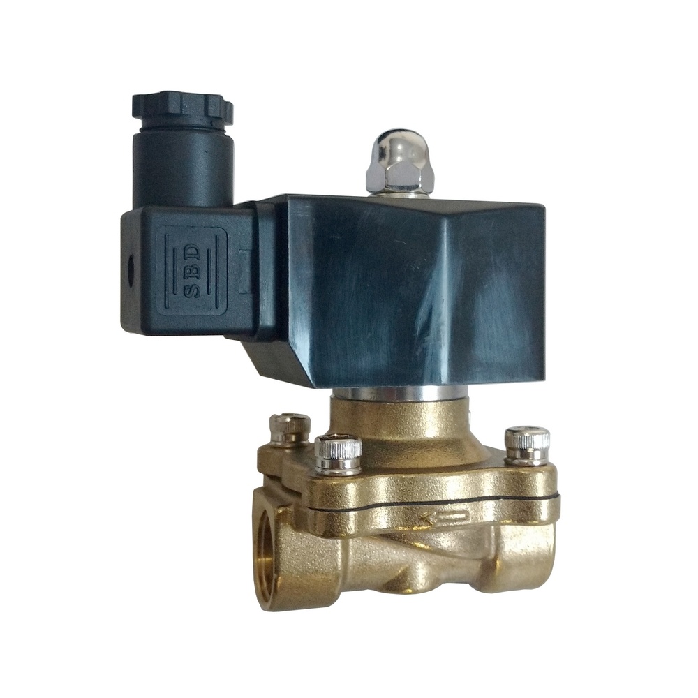 Válvula Solenóide Mola 1" 2/2" Vias 12 VCC P/ Ar e Água C/ Vedação NBR (2W25025VE5)