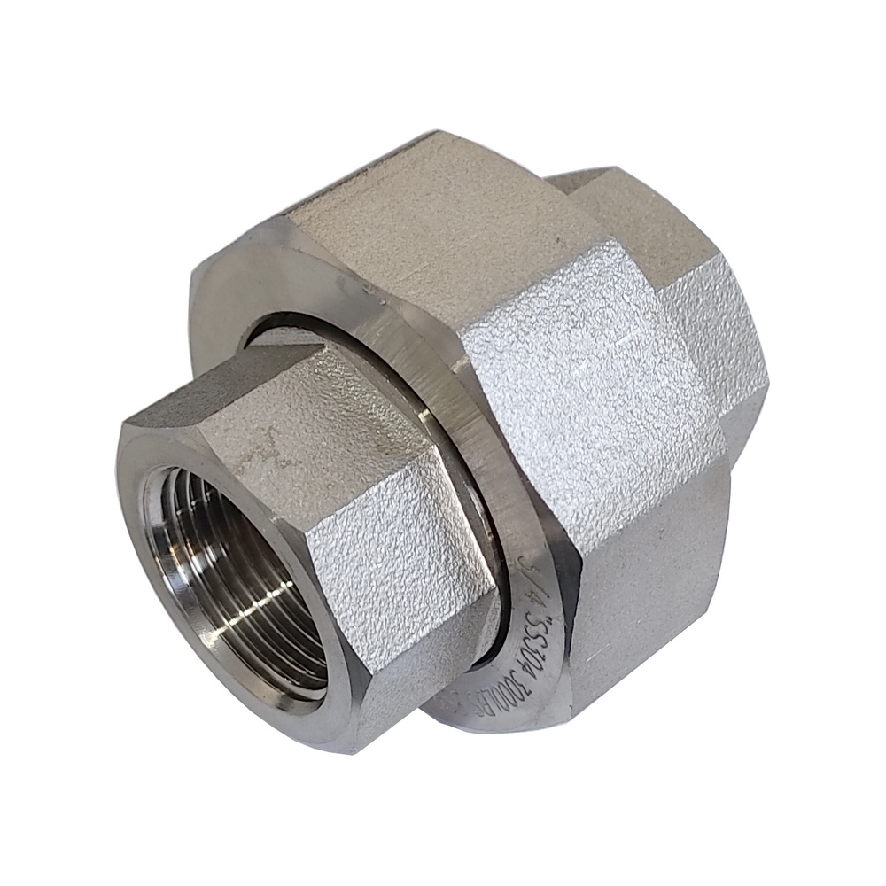 União Assento Cônico 1/2" BSP - Aço Inox 