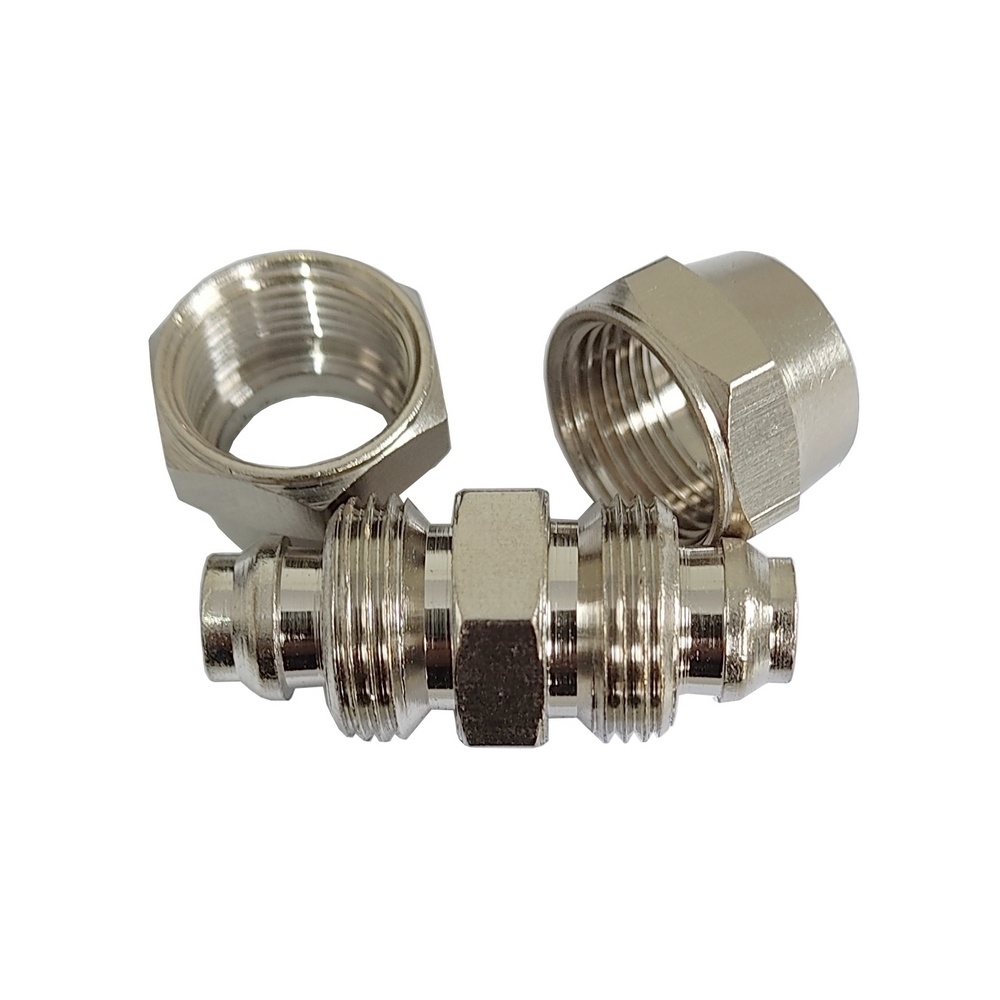 União Reta 12 mm Dois Toques Niquelada