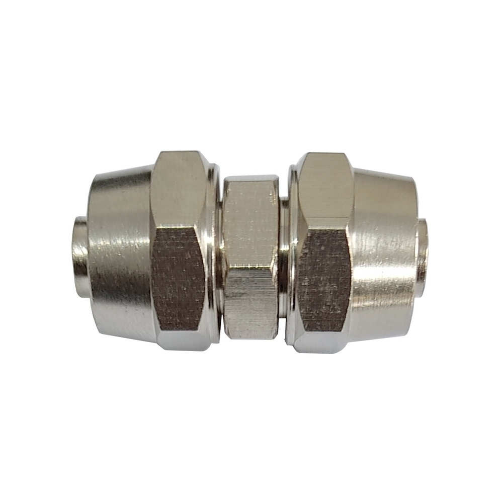 União Reta 12 mm Dois Toques Niquelada