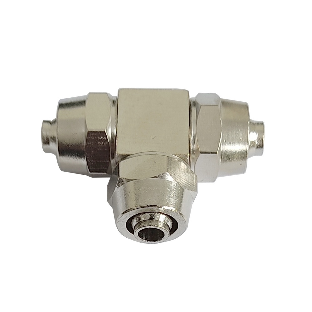 Tee União 8 mm Dois Toques Niquelada