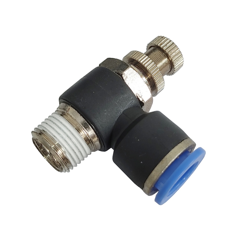 Regulador de Fluxo Tubo 8 x 1/8" NPT - NSE (Conexão Pneumática Instantânea)