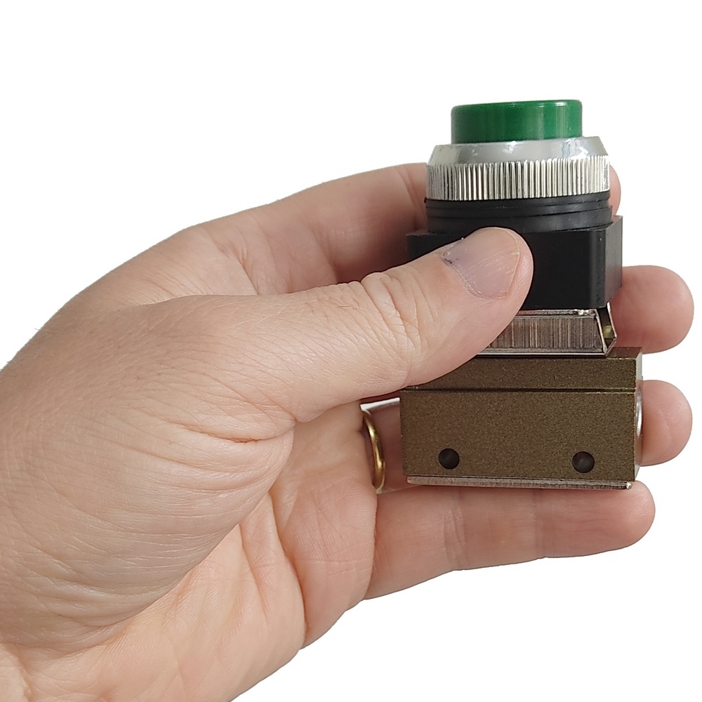 Válvula Botão Longo/Mola 1/8 3/2 vias - G321PPL