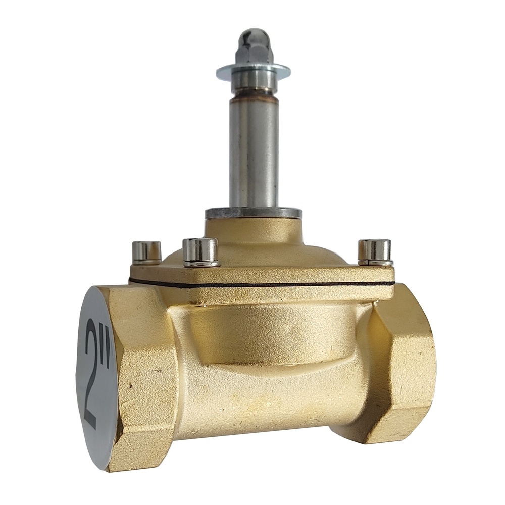 Válvula Solenóide Mola 2" 2/2" p/ Ar e Água c/ Vedação NBR (2W500-50S) s/ Bobina