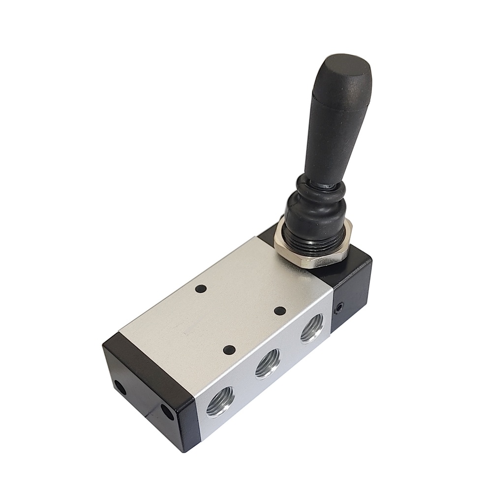 Válvula Alavanca/Mola 1/4" 5/2 Vias c/ Vazão 1100 l/m Mod. CVF