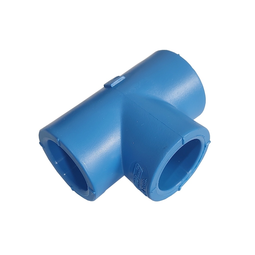 Tê Solvável 40 mm - PPR Azul (Linha TopAir / TopFusion)