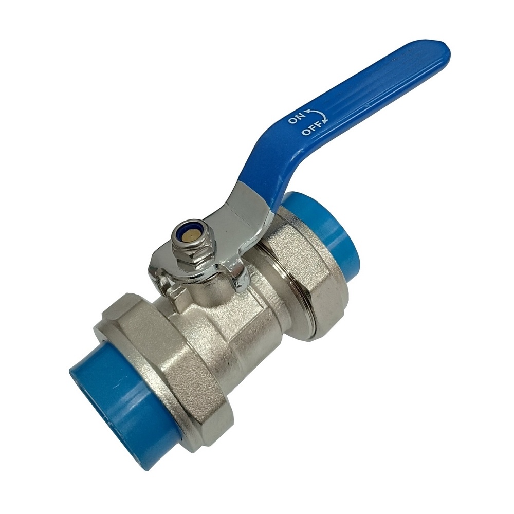 Válvula de Esfera 32 mm - PPR Azul (Linha TopAir / TopFusion)