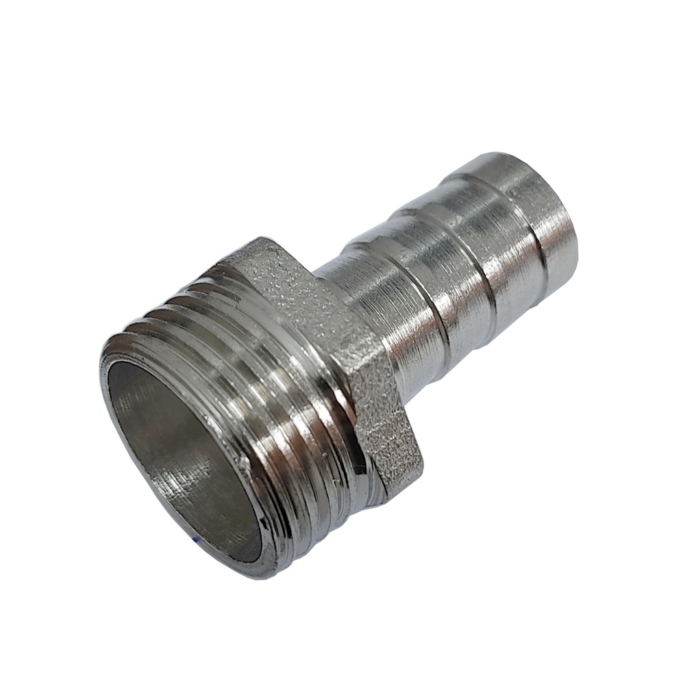 Espiga 8 mm x Rosca Macho 1/2" BSP em Latão Niquelado