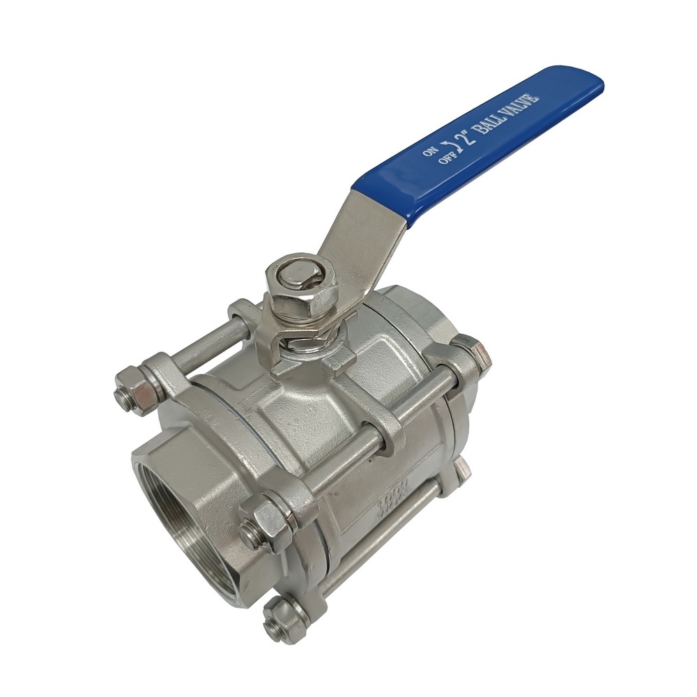 Válvula de Esfera Tripartida 2" BSP Passagem Plena - Total Inox com Vedação em Teflon