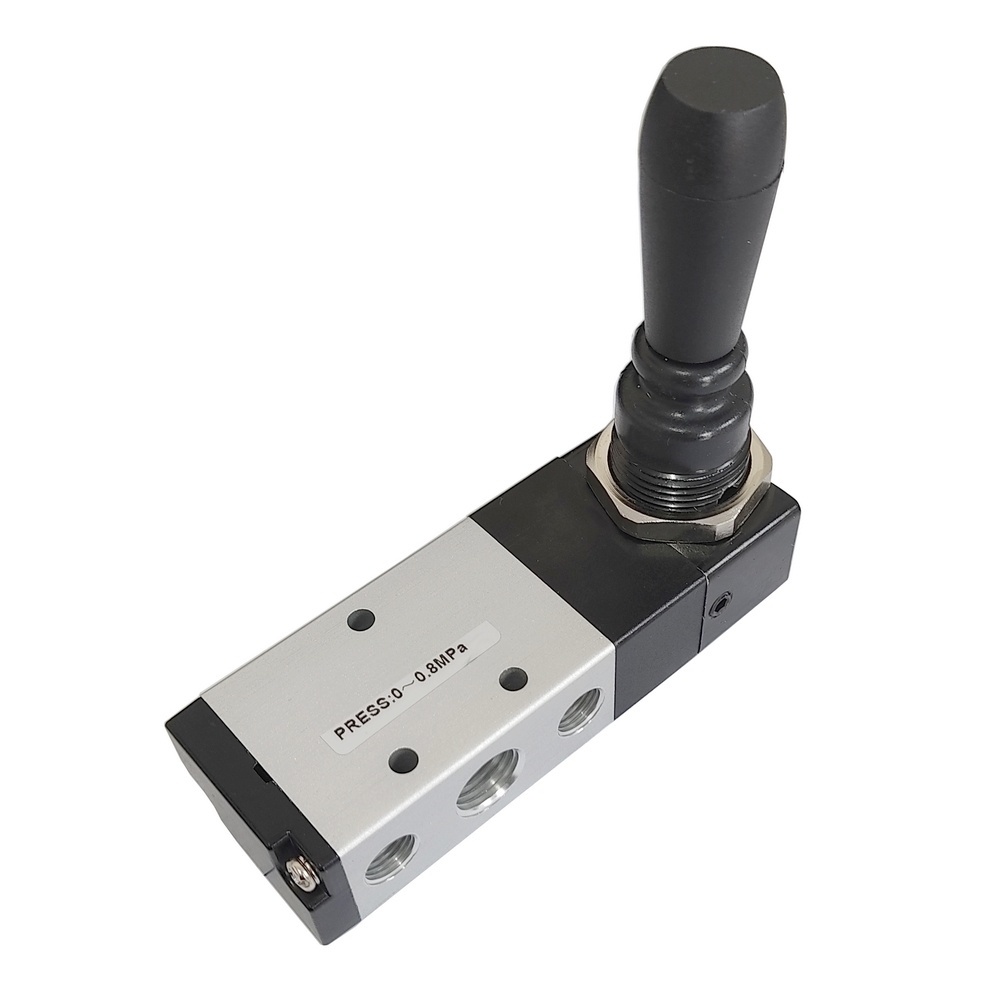 Válvula Alavanca/Mola 1/4" 5/3 Vias - Centro Fechado - VALVM1453CAN