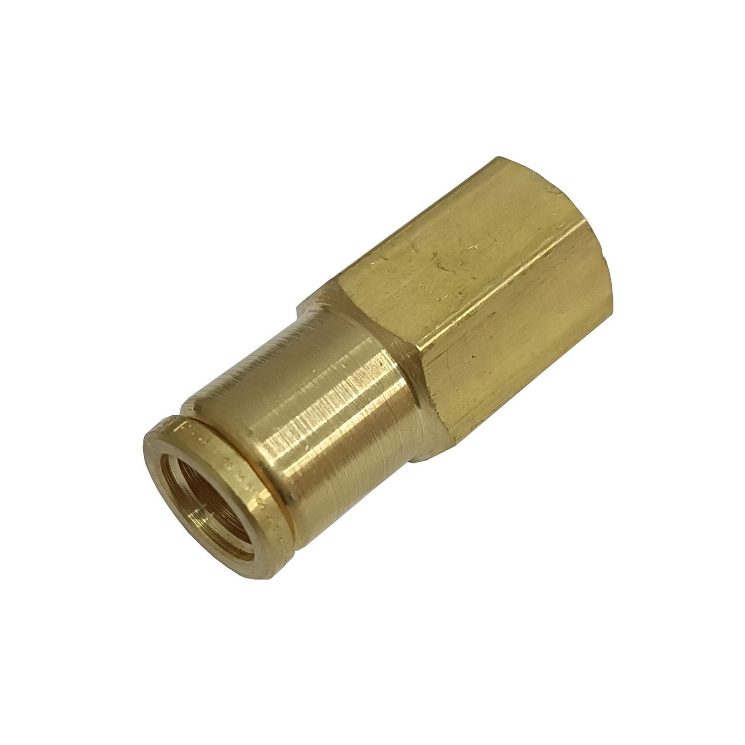 Conector Reto Tubo 8 x Rosca Fêmea M12 x 1,5 - (Conexão Pneumática Metálica)
