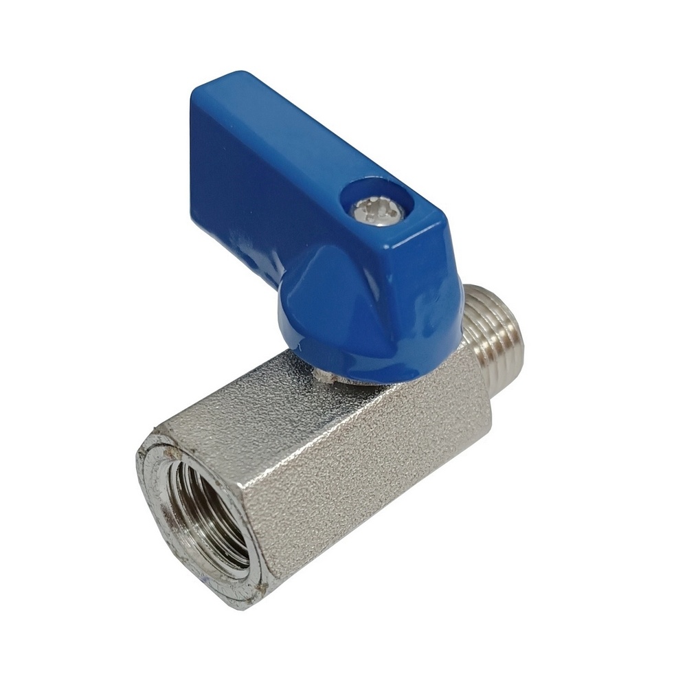 Válvula de Esfera Mini Macho/Fêmea 3/8