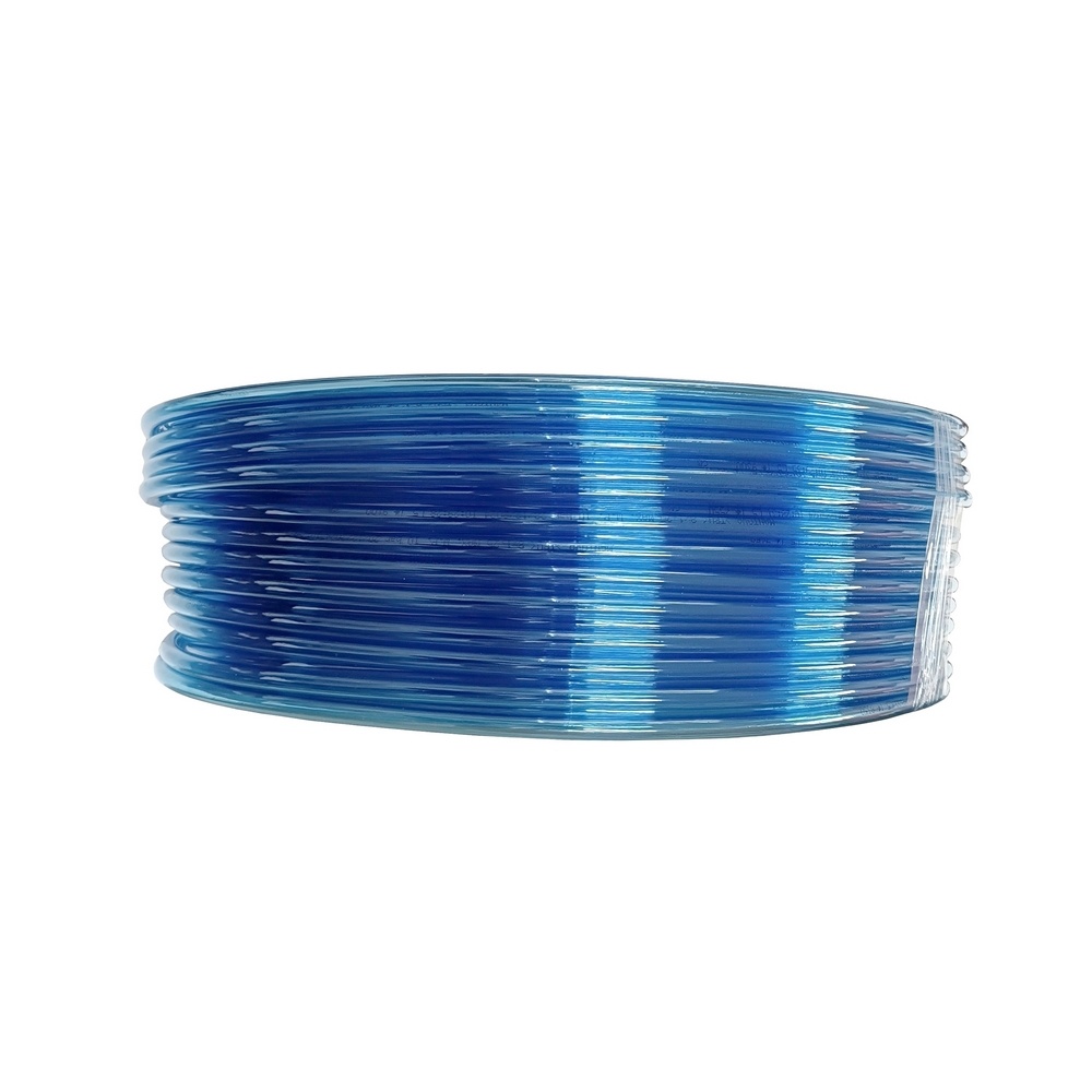 Mangueira / Tubo PU 6 mm x 1,00 Em Poliuretano na Cor Azul Translúcido (Preço Por Metro)
