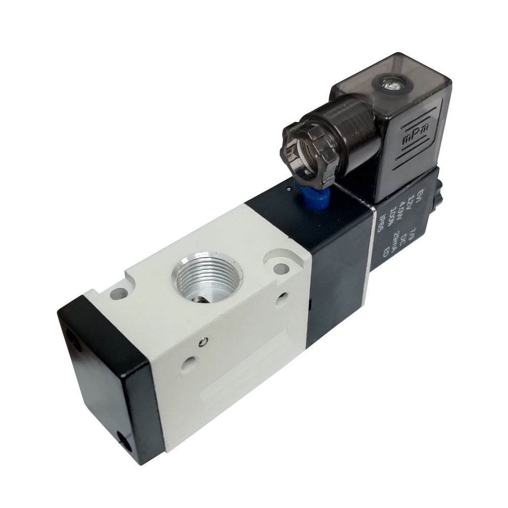 Válvula Solenóide/Mola 3/8" 3/2" Vias 12 VCC Modelo VSMO3832