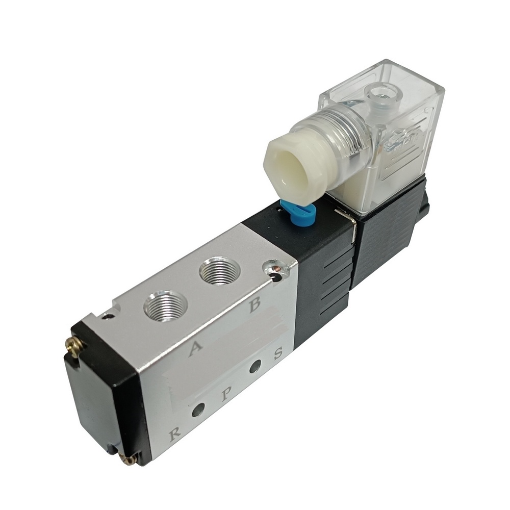 Válvula Solenóide/Mola 1/8 5/2 Vias 024 VCA Modelo VSMO1852 (Corpo 1/4")