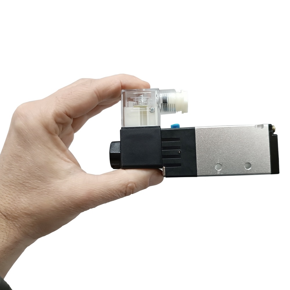 Válvula Solenóide/Mola 1/8 3/2 Vias 024 VCA Modelo VSMO1832 (Corpo 1/4